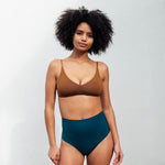 Sunday Top - Tan Lines + Hi Tide Bottom - Deep End (Size S)